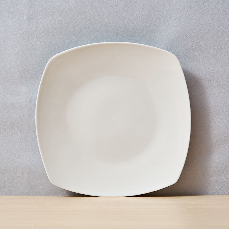 Wholesale Modern Square Ceramic Dinner Set for Hotel & Restaurant Custom 16-24 Pcs White Porcelain China Plate Durable Feature details