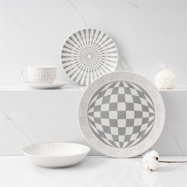 Timeless beauty meets practicality in our collection of porcelain dinnerware sets.