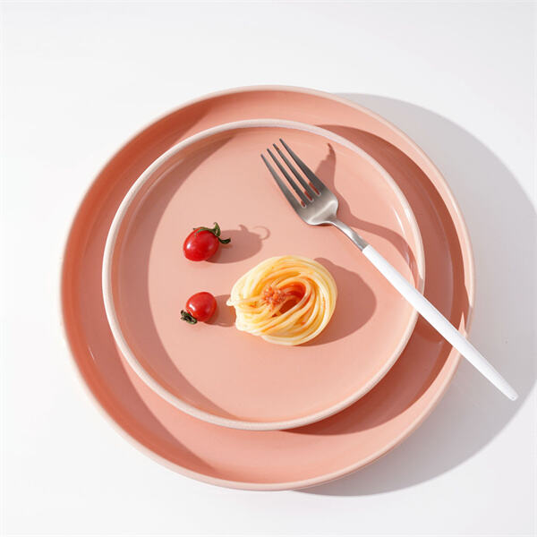 Serve meals in style with handcrafted pink plates ceramic