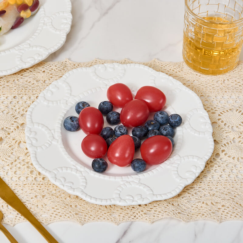 Premium Modern Embossed Dinner Plates-Dishwasher & Oven Safe Sustainable Custom Orders Welcome Commercial Use Party Hotels factory