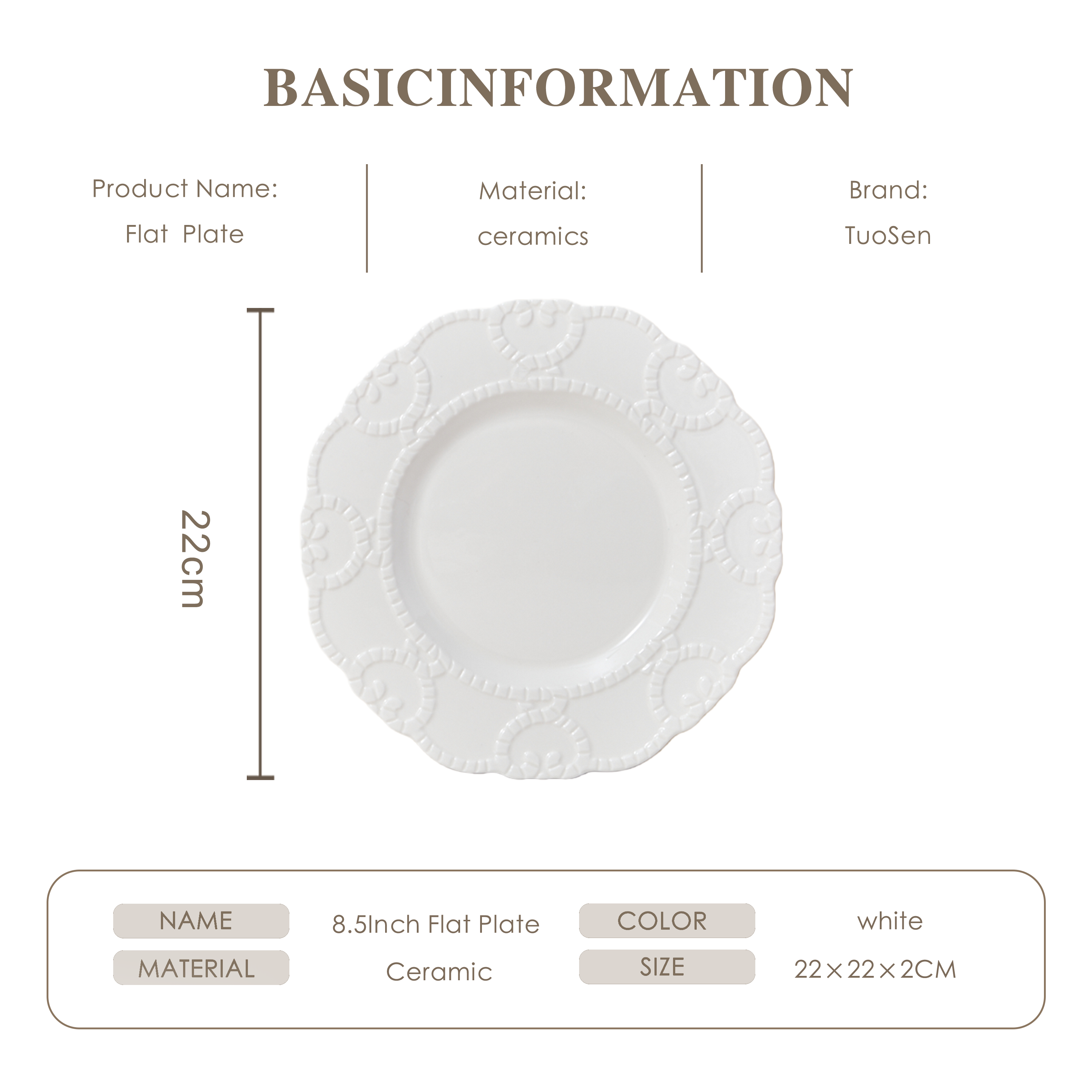 Premium Modern Embossed Dinner Plates-Dishwasher & Oven Safe Sustainable Custom Orders Welcome Commercial Use Party Hotels factory