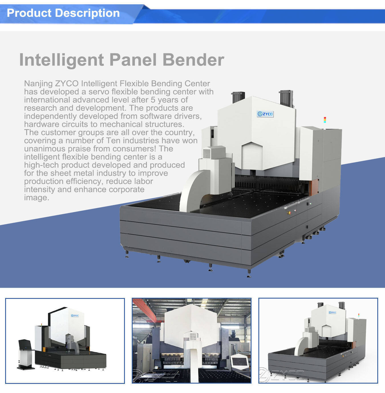 Industrial Automatic Intelligent Panel Metal Bending Center factory