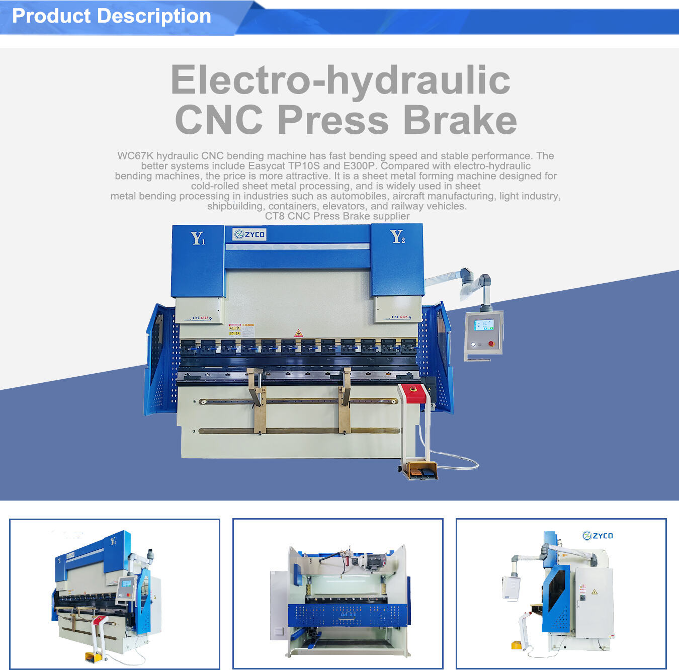 CT8 CNC Press Brake manufacture