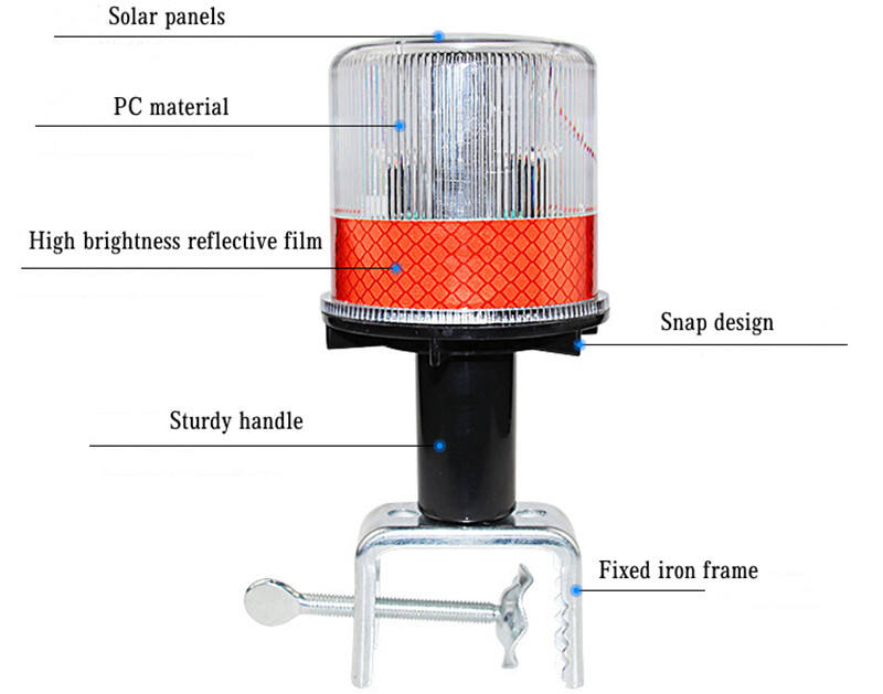 LED Solar Warning Light Traffic Cone Light Obstacle Road Construction Guardrail Light manufacture