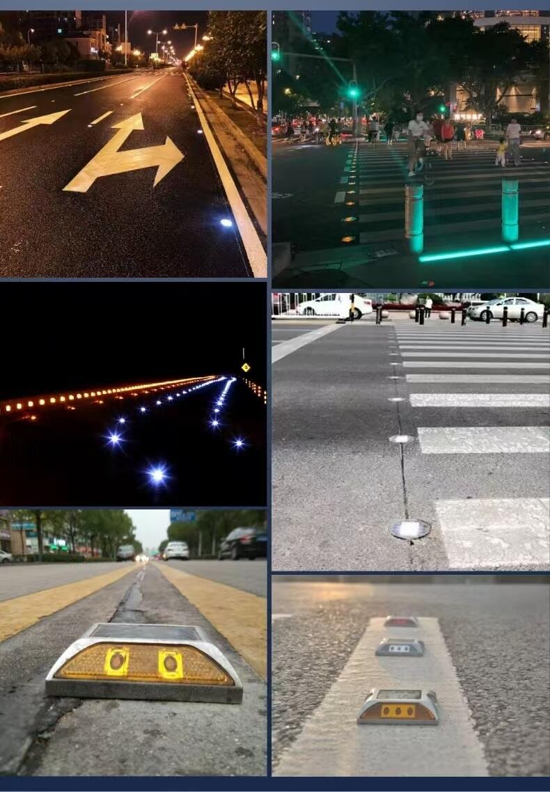 XZL Aluminum Roadside Reflective Road Stud Pavement Marker For Driveway Raised Pavement Safety Marker Road Spike details