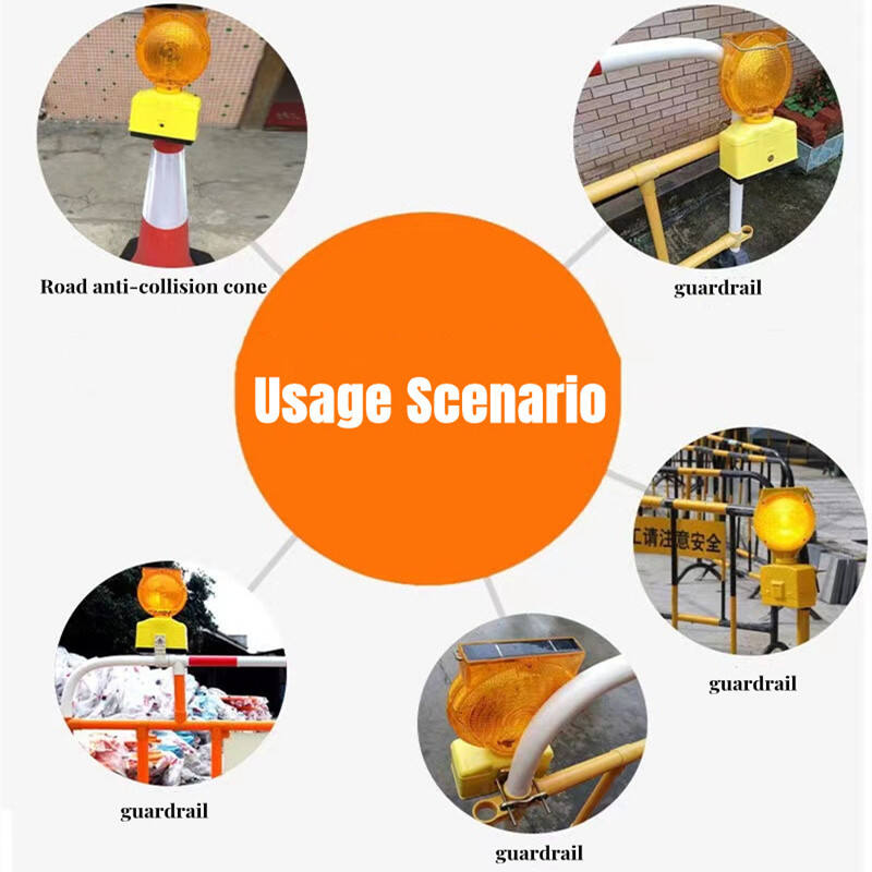 Solar Powered Mobile Led Barricade Light Road Traffic Intelligent Cone Construction Warning Flashing Light Traffic Warning Light details