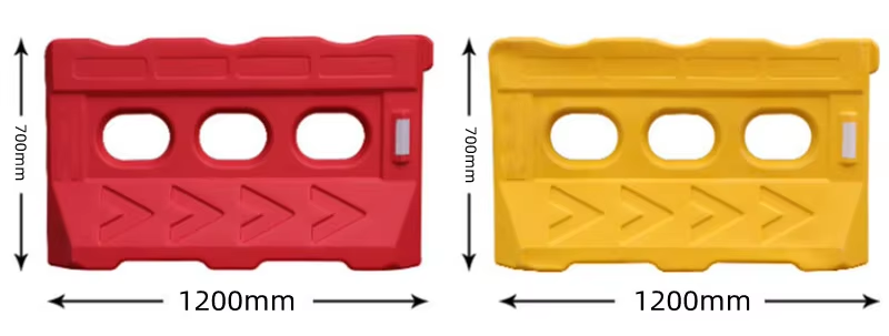 Roadway Movable Road Traffic Divide Roadblocks Water Filled Plastic Safety Barrier Water Filled Barrier details