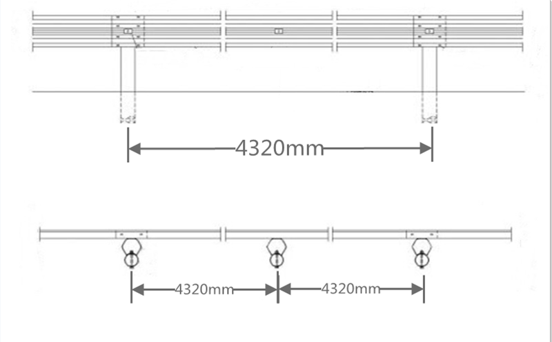 product xzl crash barriers guardrail w beam hot dip galvanized customized guardrail beam 2 waves 3 waves roadway metal guard-3