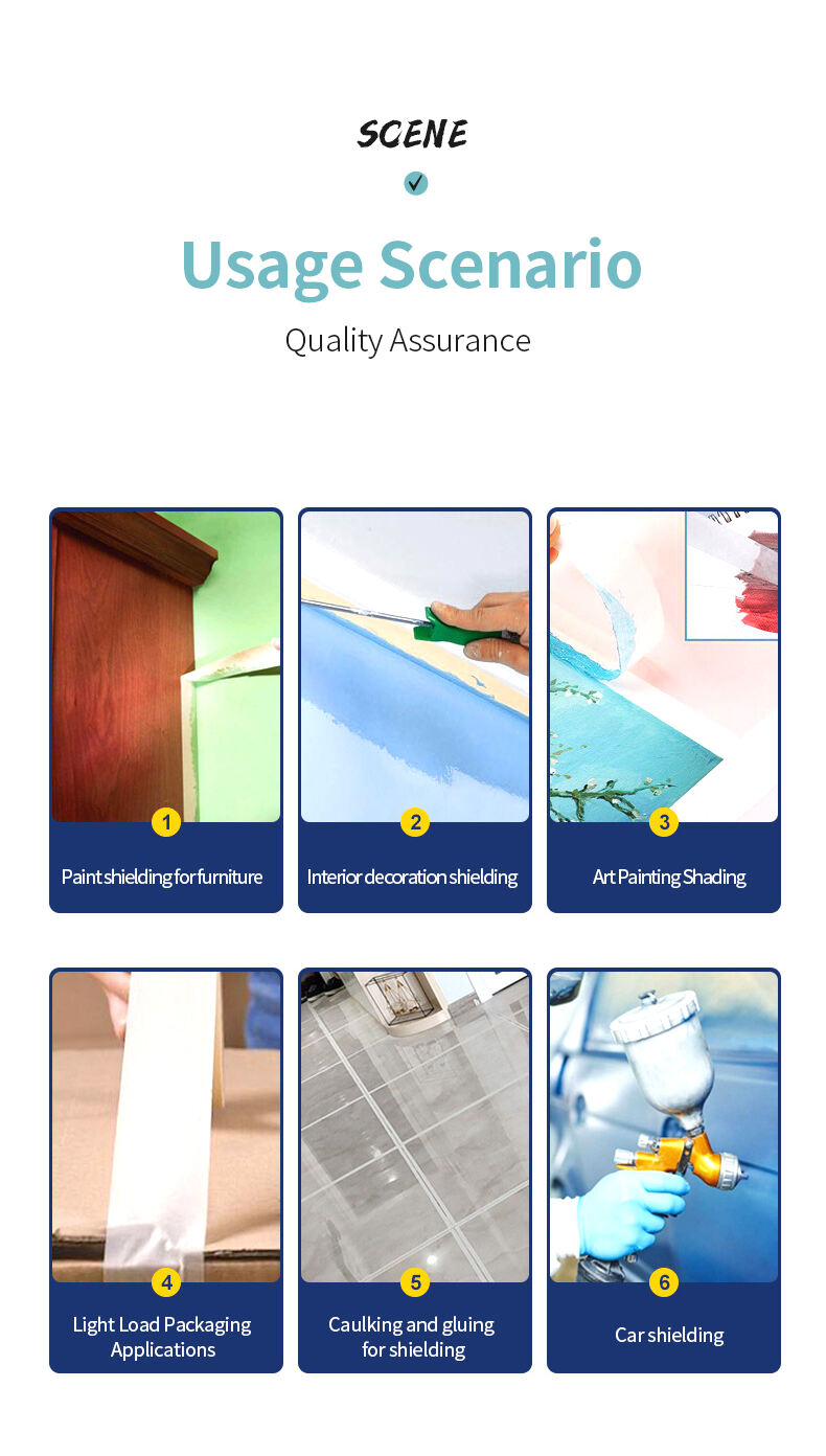 product custom size strong adhesive auto refinish paint no glue left masking painters tape-5