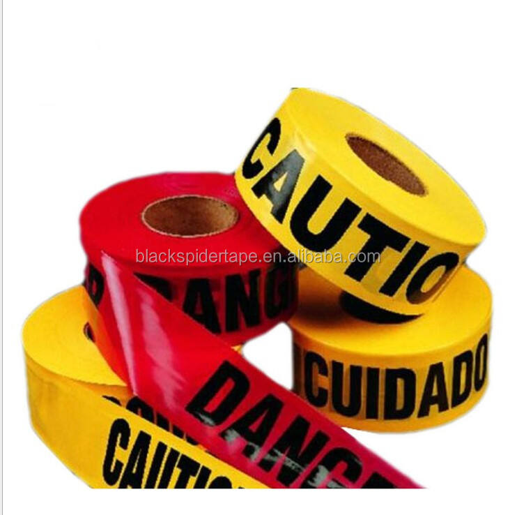 product factory sales pvc black and yellow floor marking warning tape-1