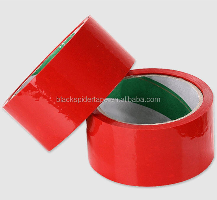 product red  tape with acrylic adhesive bopp custom size  48mm 45u cello tape wholesale packing tape-0