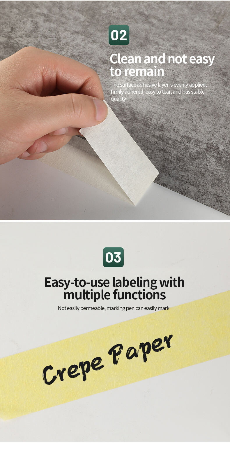 product custom size strong adhesive auto refinish paint no glue left masking painters tape-4