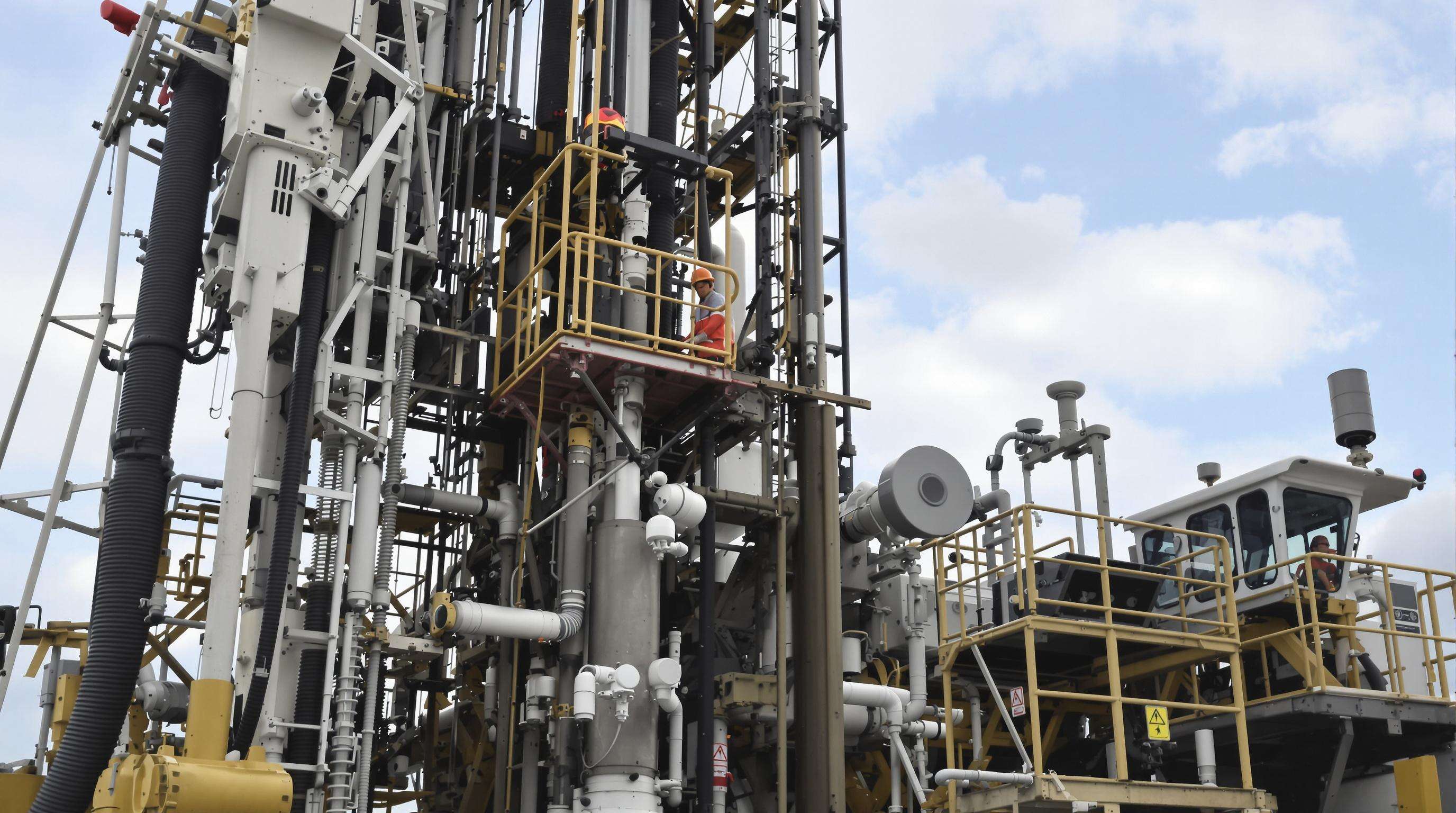 Modern borehole drilling machine showcasing safety features and durable components