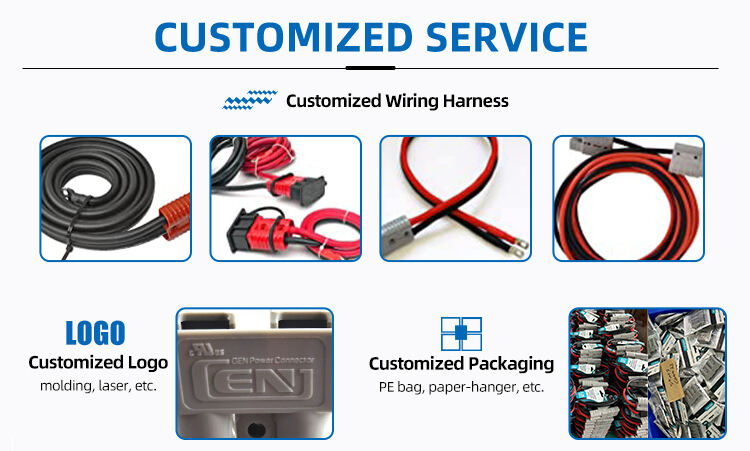 Factory Custom High Quality Anderson Connector Plug to Solar Connector /crocodile Clip Wiring Harness supplier