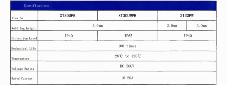 Amass Connector 5-20A 2PIN XT30 Series XT30U/D/W-M XT30UPB-M XT30UWPB-M XT30PW-M XT30UPB-F XT30PW-F Lithium Battery Connector manufacture