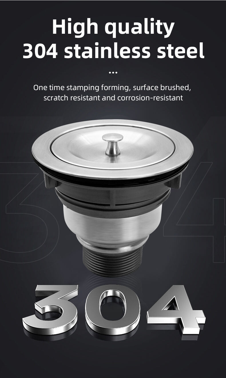 Factory Direct Sale Modern Design G1 1/2" Size Kitchen Stainless Steel Under High Quality Water Drain with Cupc Certification details