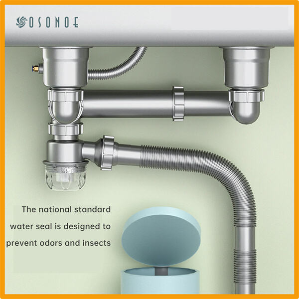 A stainless steel sink