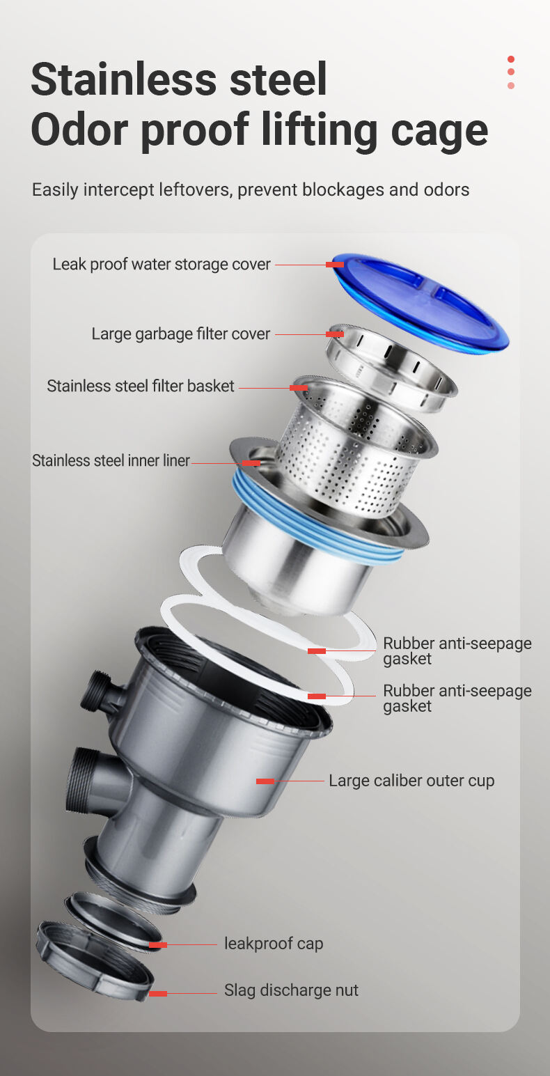 185MM Large Size Stainless Steel Kitchen Sink Drain Stainless Korea and Japan Hot Selling Stainless Steel Sink Drain Strainer manufacture