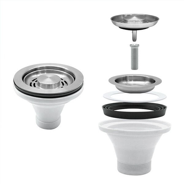 Conveniently drain water while trapping debris with this sink strainer