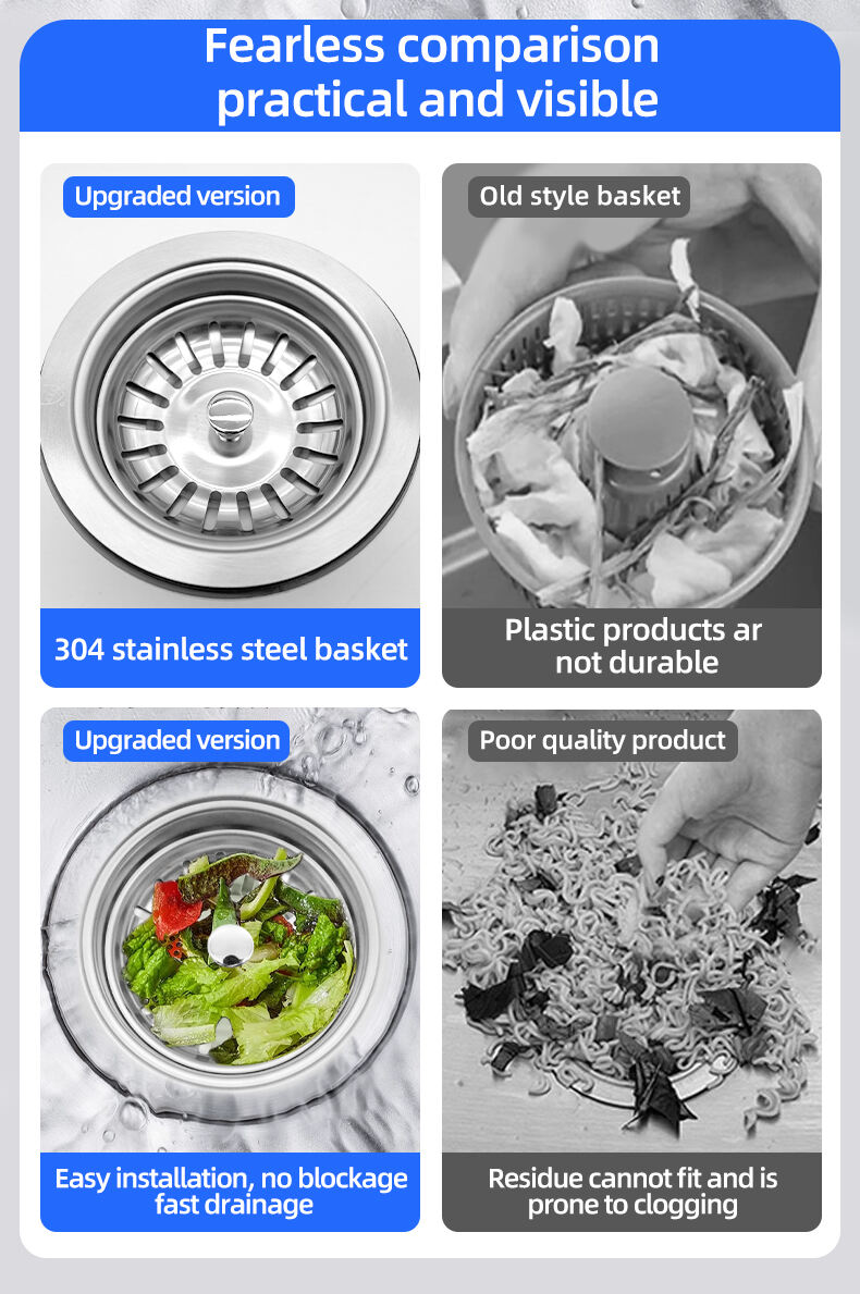 OEM/ODM Factory Cross-border Supply High Quality Modern Kitchen Sink Stainless Steel 304 CUPC Certified Drain and Drain Basket manufacture