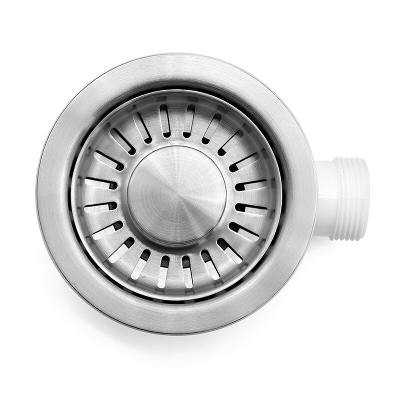 product stainless steel 114mm flange stemball plug chrome plated overflow grid centre pin kitchen basket strainer waste overflow model-4