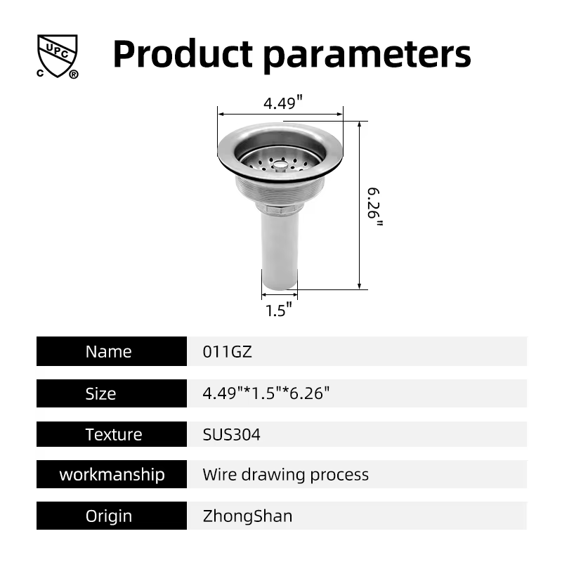 High Quality Stainless Steel Kitchen Sink Strainer with Tailpiece Stainless Steel Basket Strainer and Strainer Set factory