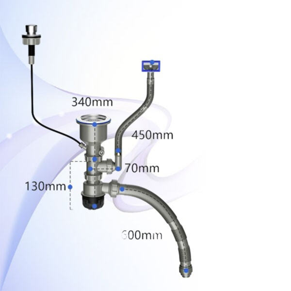 Fits most standard kitchen sink configurations.
