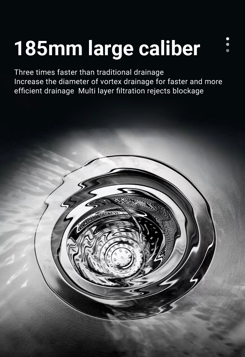 185MM Large Size Stainless Steel Kitchen Sink Drain Stainless Korea and Japan Hot Selling Stainless Steel Sink Drain Strainer factory