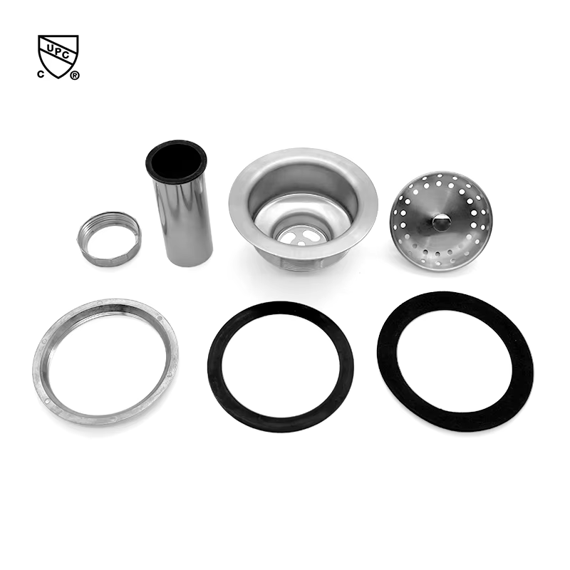 High Quality Stainless Steel Kitchen Sink Strainer with Tailpiece Stainless Steel Basket Strainer and Strainer Set factory