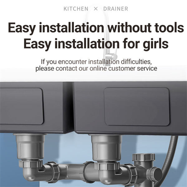 Upgrading to a more efficient sink drain pipe system for improved water flow and drainage.