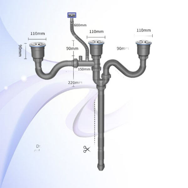 رکن کھانے کے سنک کے بیرونی فضائی پائپ نظام کو زیادہ کارآمد بنانے کے لئے اپگریڈ کریں