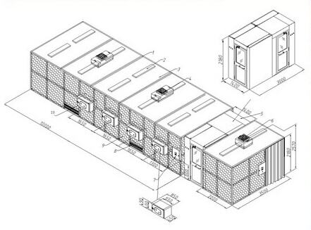 ISO7 Clean Room Standard Modular ISO Cleanroom factory