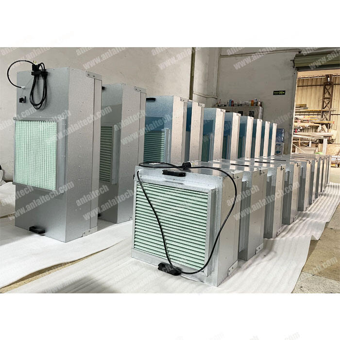 New Modular Group Control FFU Cleanroom Laminar Flow Hood HEPA Fan Filter Unit Core Component Motor Clean Room Panel Filter factory