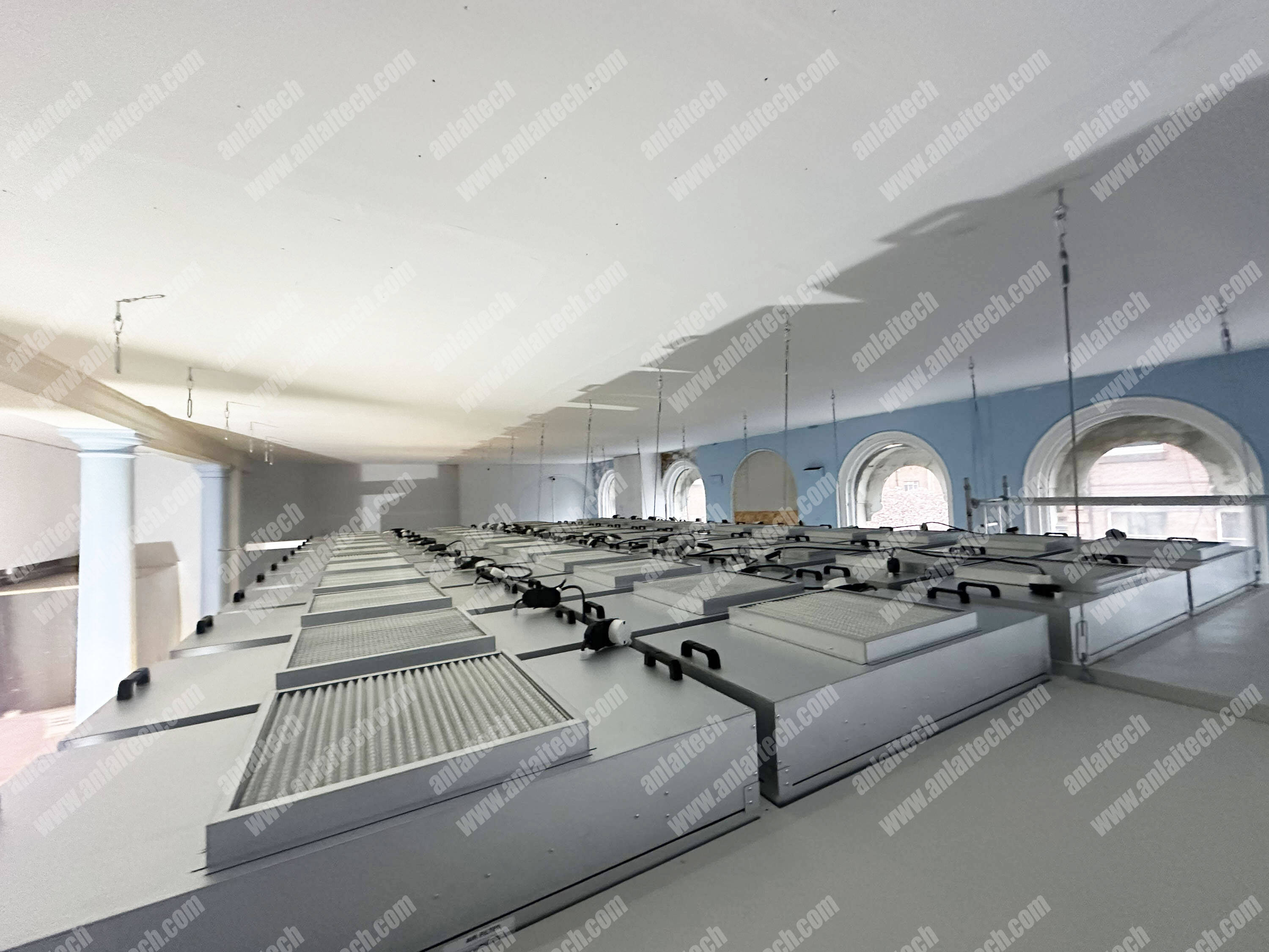 New Modular Group Control FFU Cleanroom Laminar Flow Hood HEPA Fan Filter Unit Core Component Motor Clean Room Panel Filter supplier