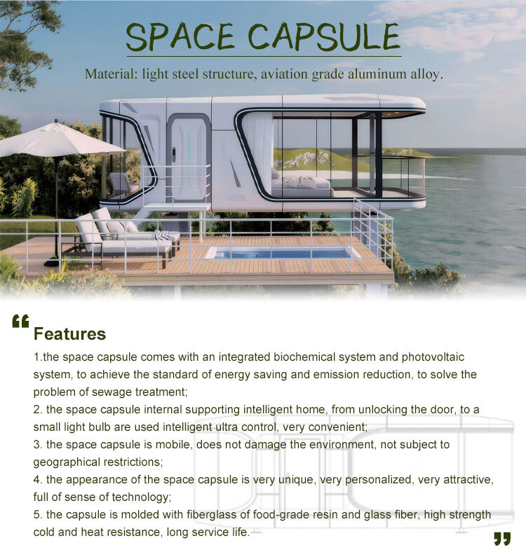 product smart space capsule house tech equipped compact living pod with modern design for hotel-2