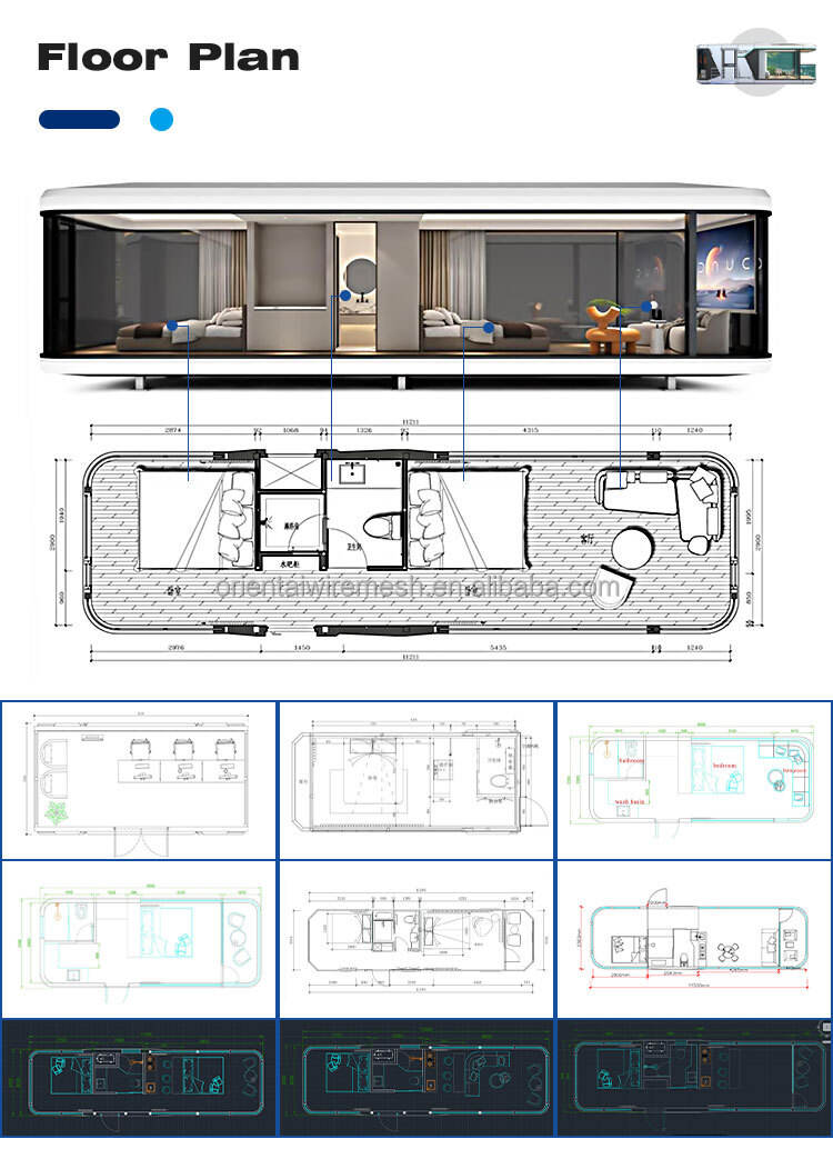 product portable integrated room steel structure prefabricated house space capsule inspired guesthouse for scenic areas campsites-4