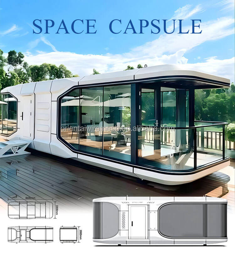 product portable integrated room steel structure prefabricated house space capsule inspired guesthouse for scenic areas campsites-2