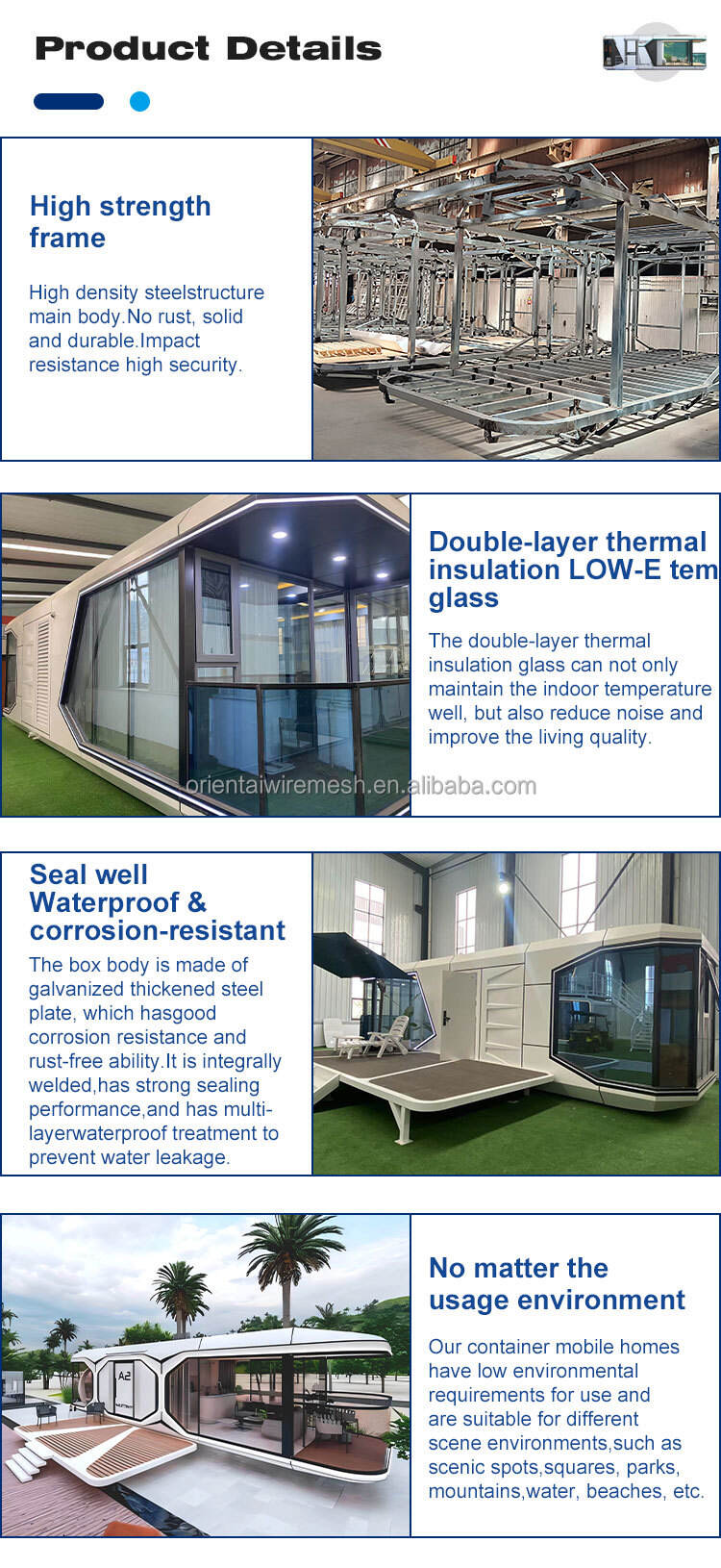 product portable integrated room steel structure prefabricated house space capsule inspired guesthouse for scenic areas campsites-5