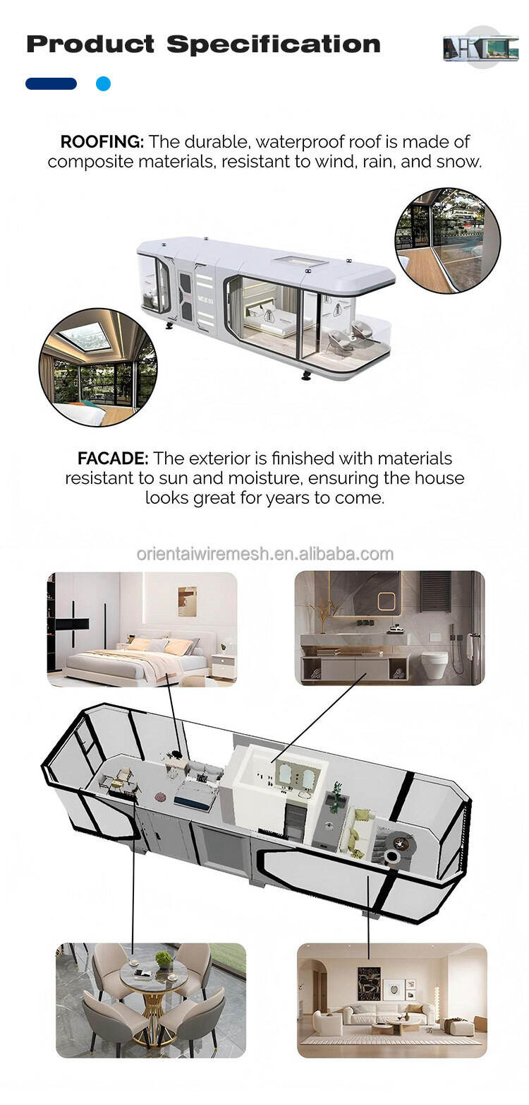 product portable integrated room steel structure prefabricated house space capsule inspired guesthouse for scenic areas campsites-3