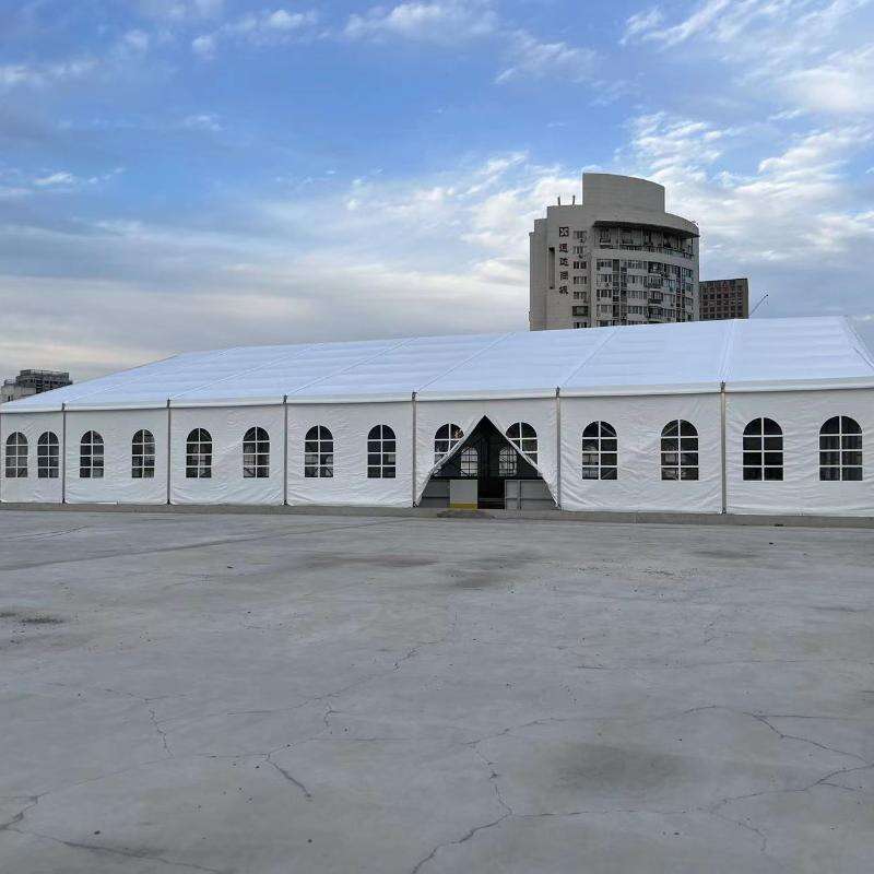 Large White Wedding Party 500 People Combination Marquee Church Tent For Outdoor Event