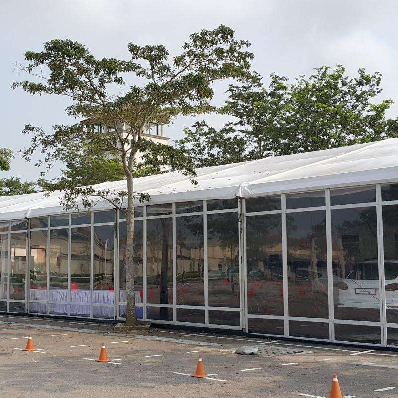 500 People Commercial Luxury Transparent Aluminum Frame Glass Tent
