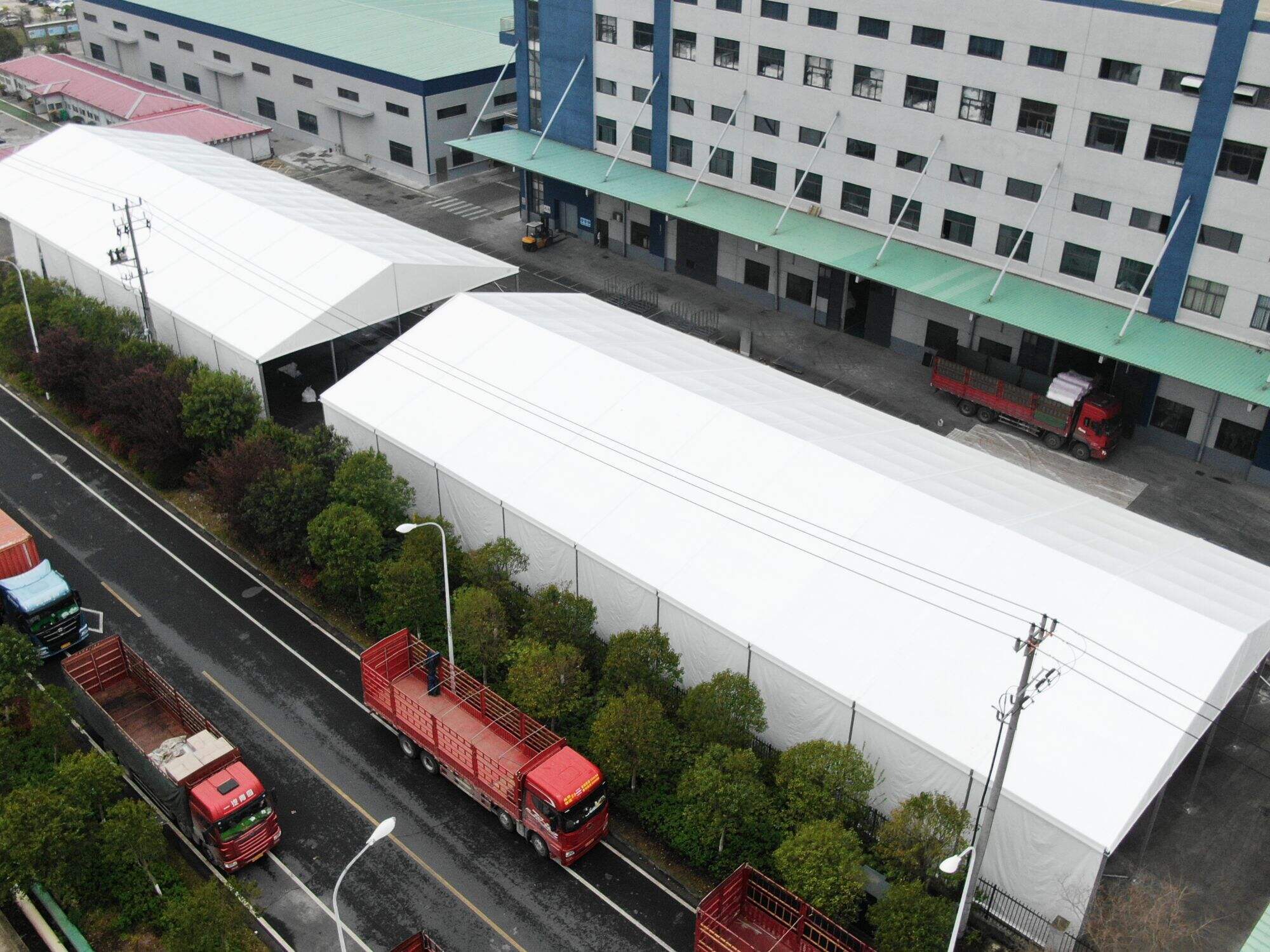 Two Groups Large Span Warehouse Storage Tent