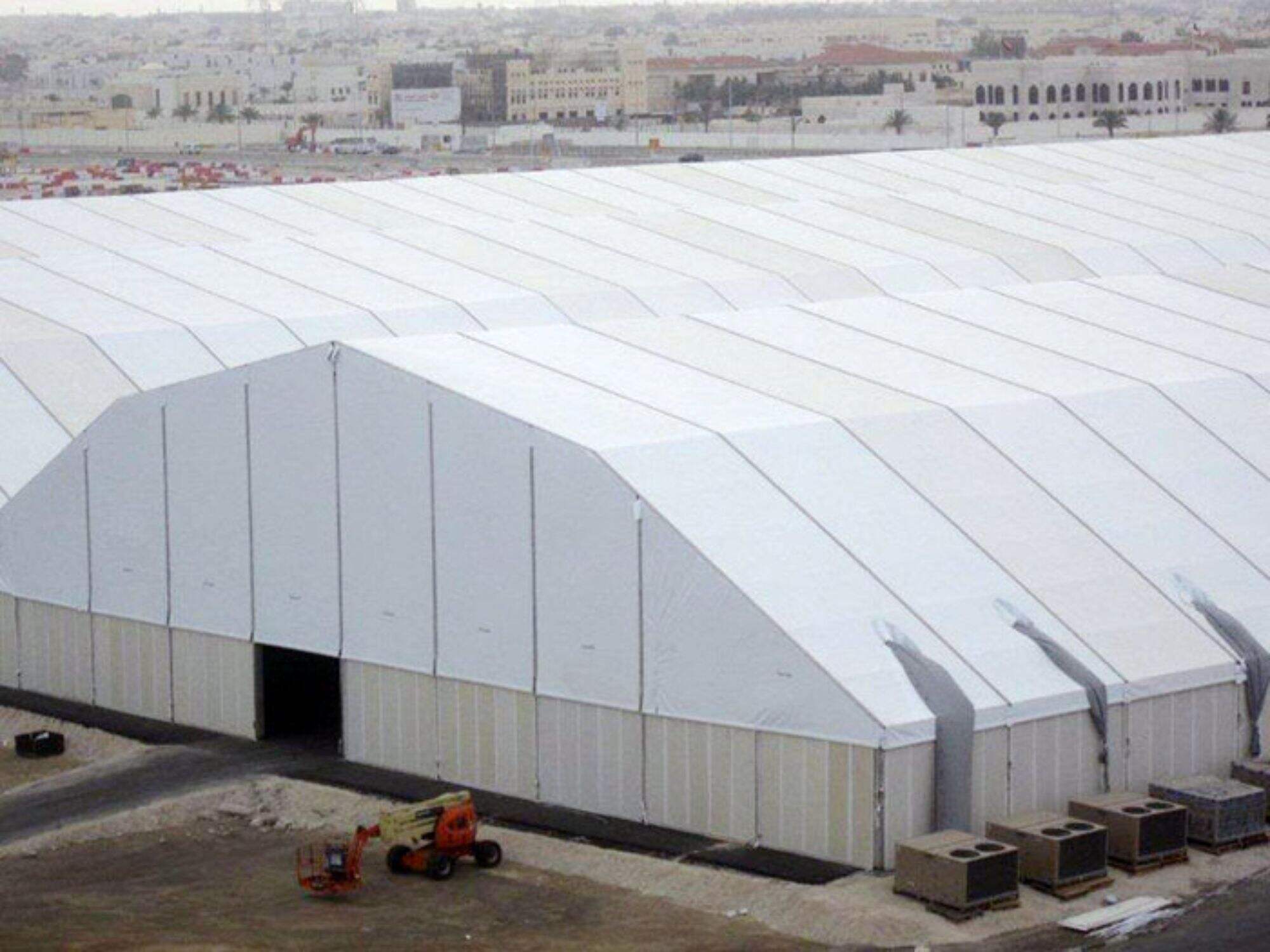 Professional Manufacturers Temporary Aluminium Warehouse Storage Polygonal Tent