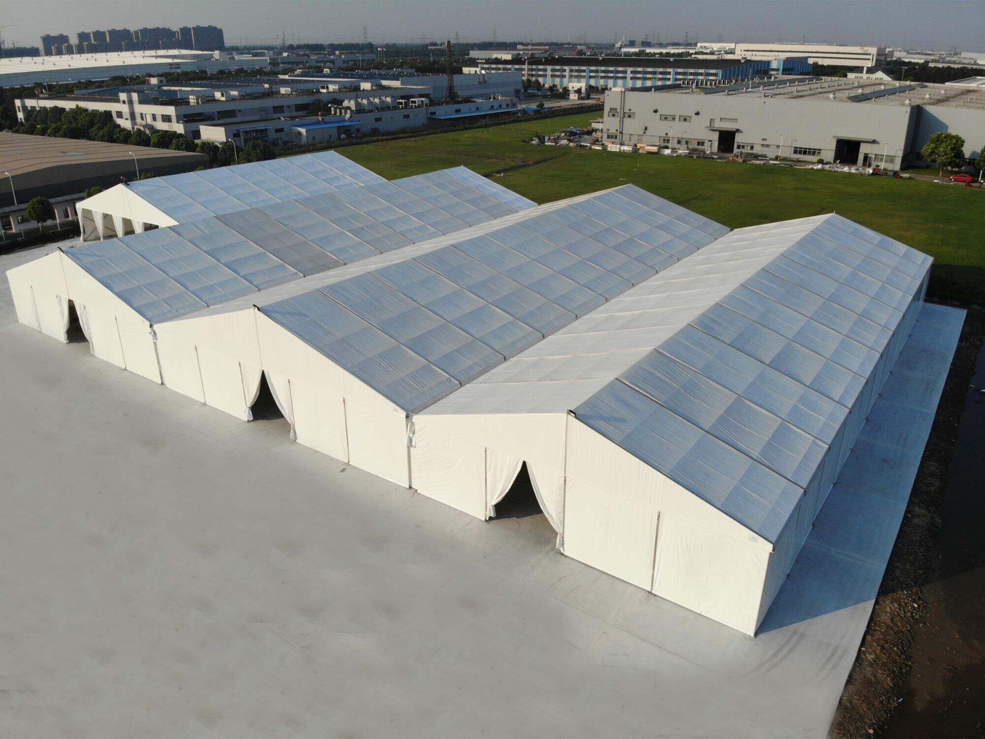 Outside Large Storage Tent Warehouse with White PVC