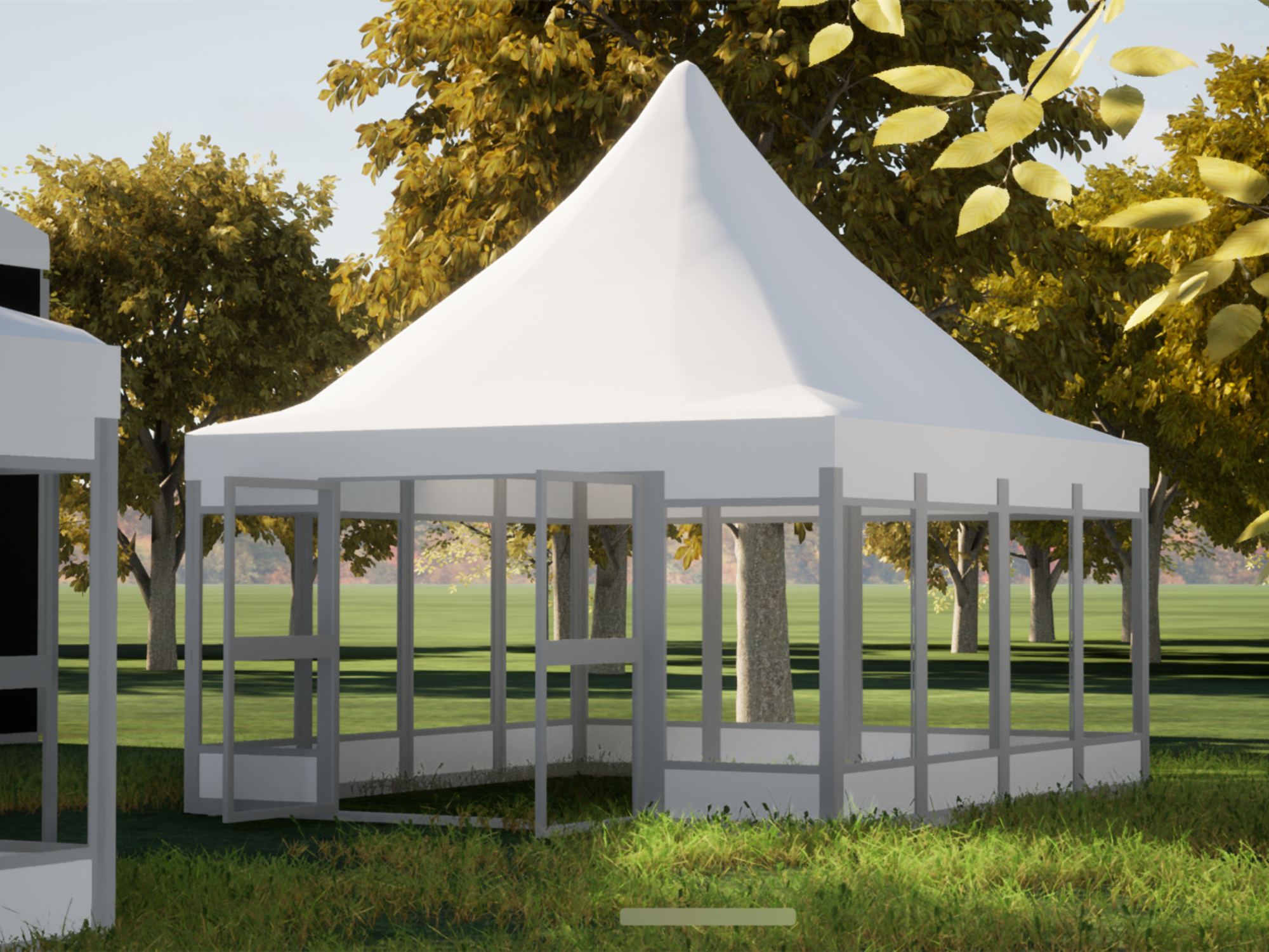 5X5m Pagoda Tent with Glass Wall for Party/Wedding/Fair