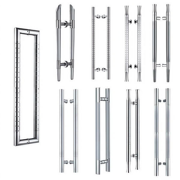 Poignée de porte en verre noir