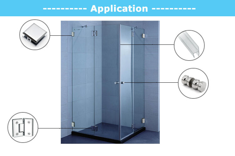 Manufacturer Price House Stable Glass Door Shower Hinge Shower Hardware Shower Door Screen Glass Clamp supplier
