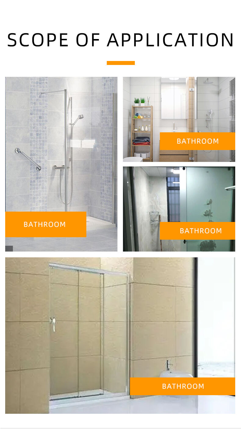 Bathroom Shower Glass Door Clamp Clip Hardware Hinges Stainless Steel 90 Degree Glass Door Clip details