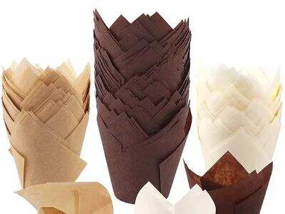 Tulip Baking Cups from Recycled Paper: Green Packaging Options