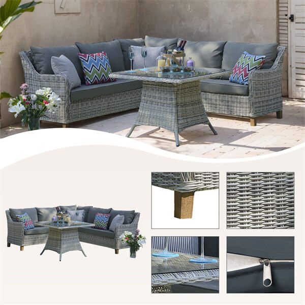 Väderbeständig rattsoffa för utomhusliv